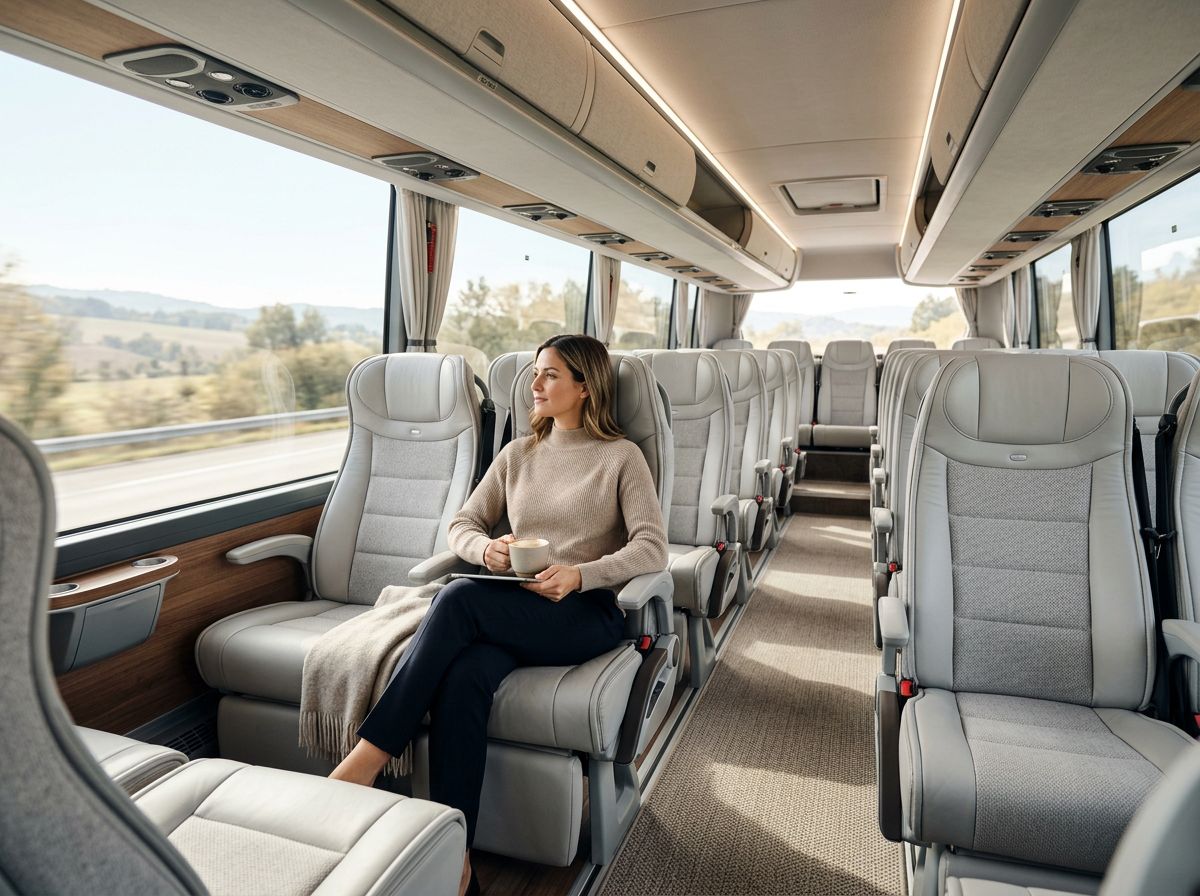 Udobna notranjost avtobusa